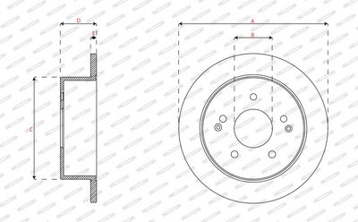 BREMSSCHEIBE FERODO DDF1993C 2