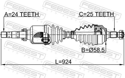 Drive Shaft 2514-B7MTRH