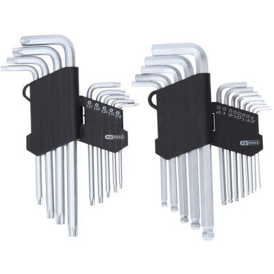 Ks Tools - Sada pravouhlých kľúčov Torx vnútorný šesťhran 22ks