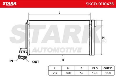 кондензатор, климатизация STARK SKCD-0110435