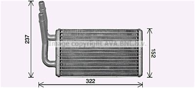 AVA QUALITY COOLING FD6661 Радиатор печки  для FORD TRANSIT (Форд Трансит)