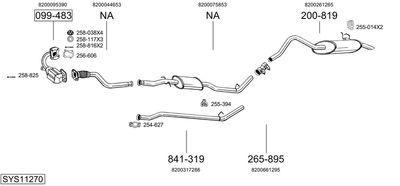 Układ wydechowy BOSAL SYS11270