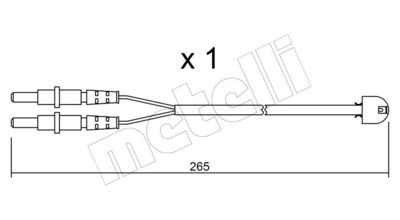 WARNKONTAKT BREMSBELAGVERSCHLEIß METELLI SU053