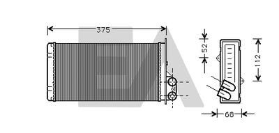 Теплообменник, отопление салона EACLIMA 45C60013 для RENAULT TRUCKS MASCOTT