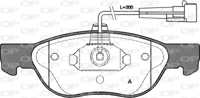 OPEN PARTS BPA0587.12 Тормозные колодки и сигнализаторы  для ALFA ROMEO 145 (930_) 1.6 i.e. 16V T.S. (930.A2)