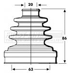 Bellow, drive shaft FIRST LINE FCB2801