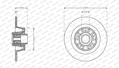 Remschijf met lager Achter Links/Rechts past: RENAULT MEGANE III 2.0 11.08-09.16
