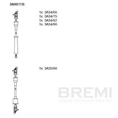 комплект запалителеи кабели BREMI 3A00/115