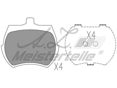 комплект спирачно феродо, дискови спирачки A.Z. Meisterteile AZMT-44-022-1775