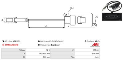 SENZOR NOX INJECTIE ADITIV AS-PL NOX9379 2