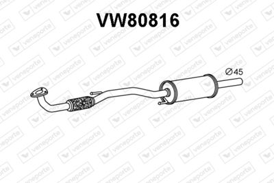 VENEPORTE VW80816 Глушитель выхлопных газов  для VW POLO V седан (602, 604, 612, 614) 1.6
