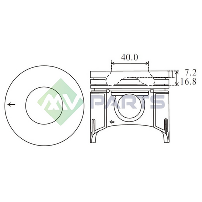 PISTON MV Parts MVP5375A