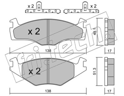 Sada brzdových destiček, kotoučová brzda fri.tech. 047.2K