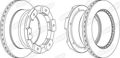 Brake disc achter Links/Rechts (306mmx28mm) past: IVECO DAILY IV, DAILY V, DAILY VI  TOYOTA STARLET 02.78-