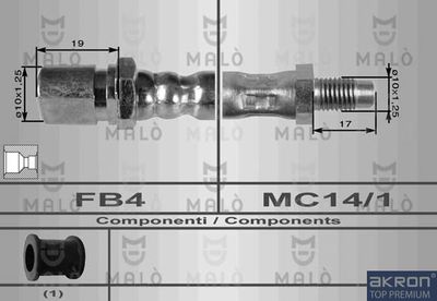 Тормозной шланг AKRON-MALÒ 8359 для FIAT 127