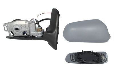 Zijspiegel Rechts (elektrisch, in reliëf, met verwarming, under-coated) past: SEAT ALHAMBRA 7M  VW SHARAN 7M 03.95-01.01