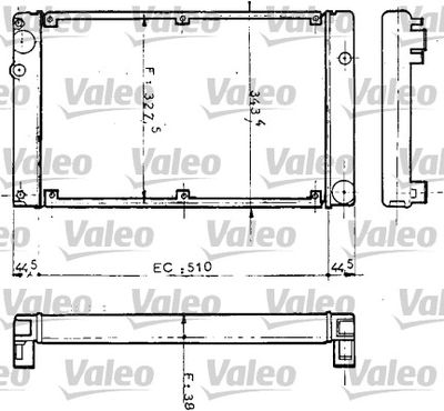 VALEO 810952 Радіатор охолодження двигуна для PORSCHE (Порш)