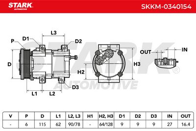 компресор, климатизация STARK SKKM-0340154