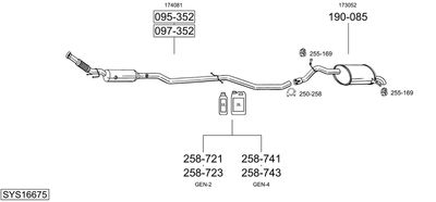 Układ wydechowy BOSAL SYS16675