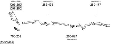 Изпускателна система BOSAL SYS09403
