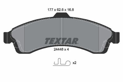 Комплект тормозных колодок, дисковый тормоз TEXTAR 2444801 для SAAB 9-7X