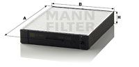 MANN-FILTER CU 2647 Фильтр салона  для HYUNDAI TRAJET (Хендай Тражет)
