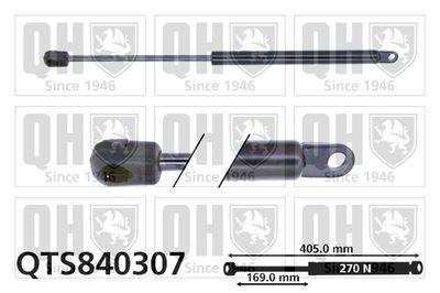 газов амортисьор, капак на двигателя QUINTON HAZELL QTS840307