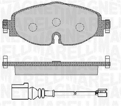 Комплект тормозных колодок, дисковый тормоз MAGNETI MARELLI 363916060715 для SEAT TARRACO