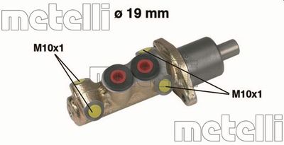 Главный тормозной цилиндр METELLI 05-0061 для RENAULT SUPER