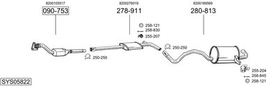 Układ wydechowy BOSAL SYS05822