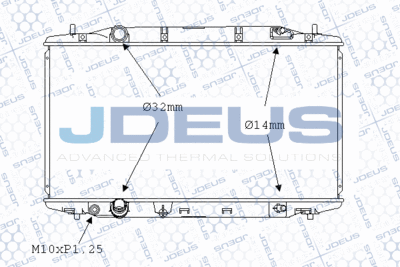 JDEUS 013M43 Радиатор охлаждения двигателя  для HONDA CIVIC (Хонда Цивик)