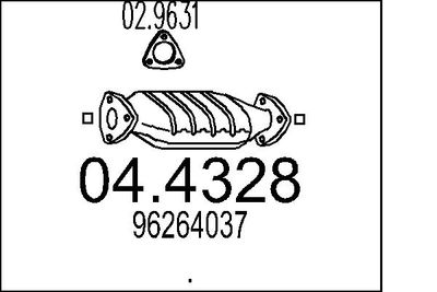 Катализатор MTS 04.4328 для DAEWOO REZZO