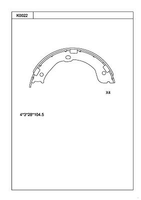 ASIMCO Brake Shoe Set