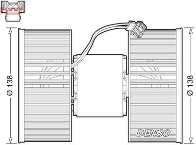 DENSO DEA05006 Вентилятор салона  для BMW X3 (Бмв X3)