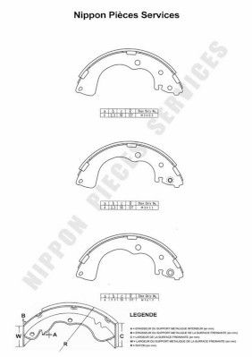Комплект тормозных колодок NPS M350A18 для MAZDA MPV