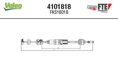 въжен механизъм, задействане на съединителя VALEO 4101818