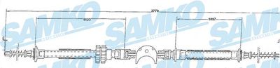 Тросик, cтояночный тормоз SAMKO C0245B для FORD FIESTA