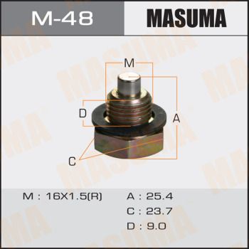 MASUMA M-48 Пробка поддона  для TOYOTA RUSH (Тойота Руш)