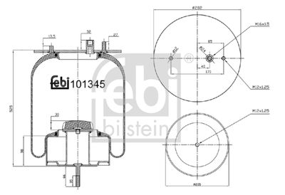 Bälgar, luftfjädring FEBI BILSTEIN 101345