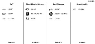 Układ wydechowy FA1 WN000350