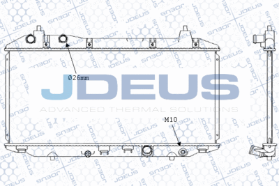 JDEUS 013M28 Радиатор охлаждения двигателя  для HONDA CIVIC (Хонда Цивик)