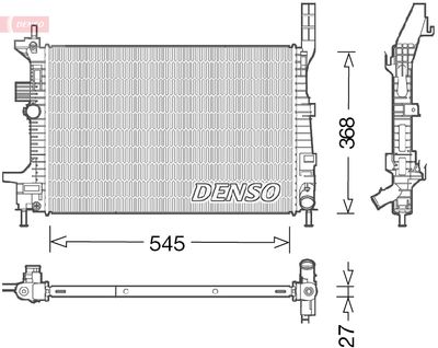 Радиатор, охлаждение двигателя DENSO DRM10029 для FORD KUGA