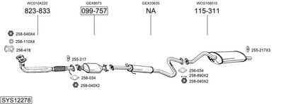 Изпускателна система BOSAL SYS12278