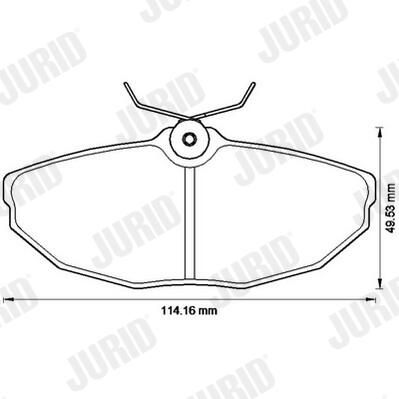 комплект спирачно феродо, дискови спирачки JURID 573237JC