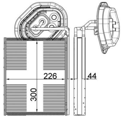 Parownik, klimatyzacja MAHLE AE 3 000P