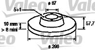 Тормозной диск VALEO 186858 для MERCEDES-BENZ VITO