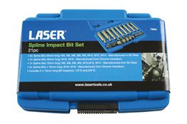 Laser Tools Spline Impact Bit Set 21pc