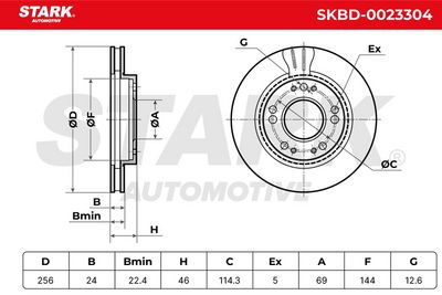 спирачен диск STARK SKBD-0023304