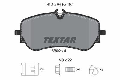 Комплект тормозных колодок, дисковый тормоз TEXTAR 2280201 для MAN TGE
