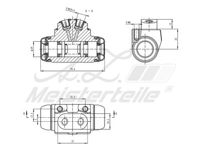 спирачно цилиндърче на колелото A.Z. Meisterteile AZMT-44-111-1134